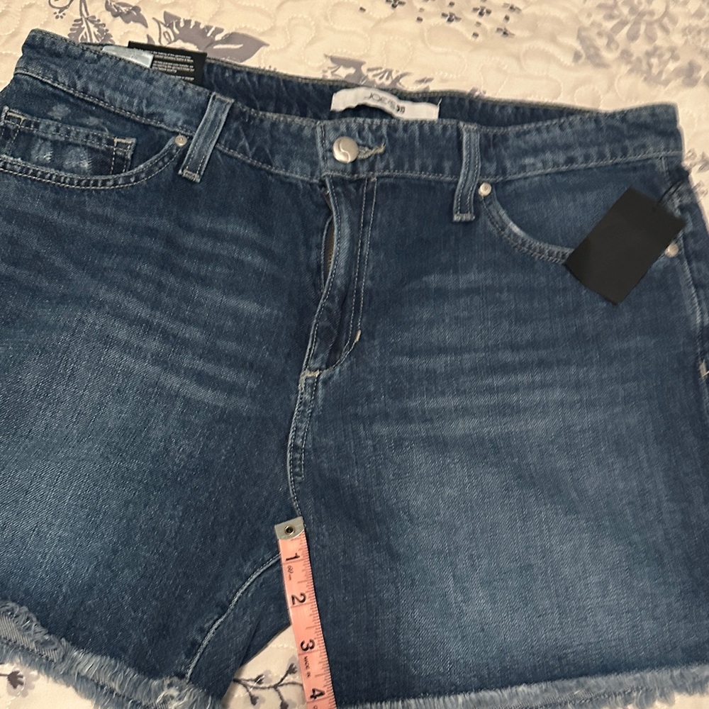 Joe's Jeans Blue Jean Shorts With Raw Hem. - Picture 4 of 5